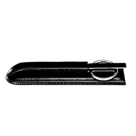 Dacasso Black Crocodile Embossed Leather Library Set AG-2219